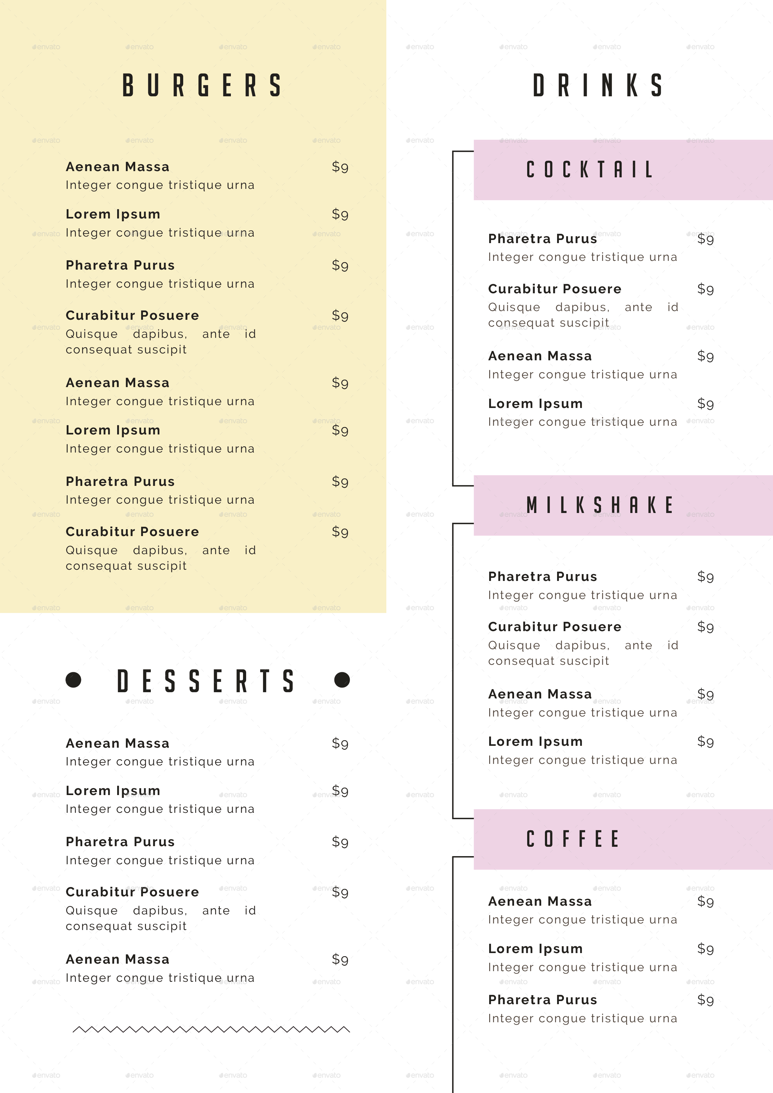 Simple Restaurant Menu, Print Templates GraphicRiver